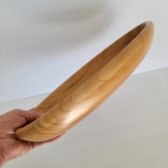 Totally‎ Bamboo Oval Wooden Serving Bowl Natural Bamboo Color - Picture 12 of 12